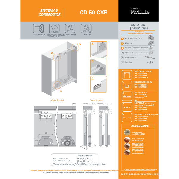 Sistema CD-50 CXR Ducasse (2 Hojas) - Imagen 3