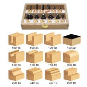 Juego de 12 brocas Timberline 1/4" Y 1/2" para madera de uso múltiple TRS-120.