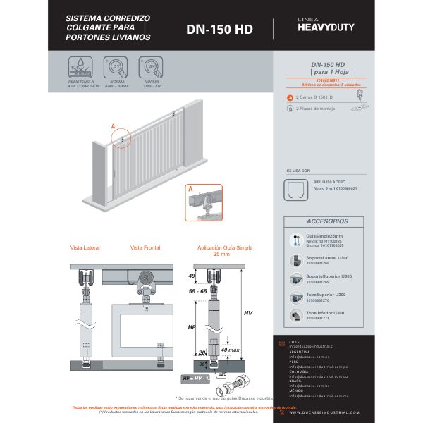 Sistema HD-150 Ducasse (1 Hoja) - Imagen 3