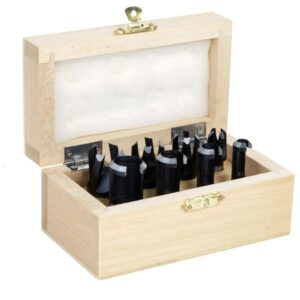 Juego Timberline de 8 Cortadores de Tapones Rectos y Cónicos para Madera 607-500